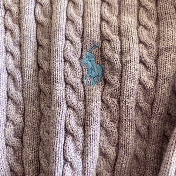 Ralph Lauren Cable Knit Sweater Girls 8-10 - Picture 5 of 5
